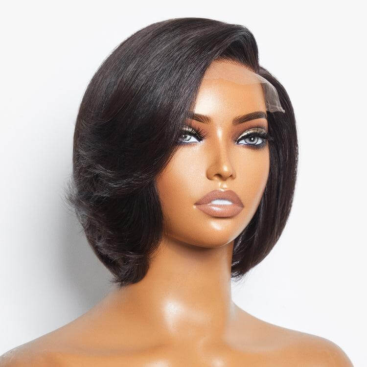 elegant human hair bob wigs for confident, mature women