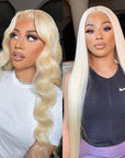 qvr wigs 13x4 lace frontal 613 blonde body wave human hair wig