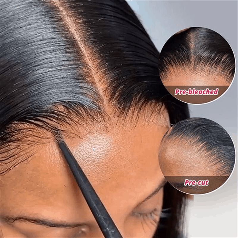 glueless pre-cut 13x4 HD lace frontal human hair wear and go wigs