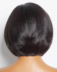 structured short bob wigs with face-framing side bangs