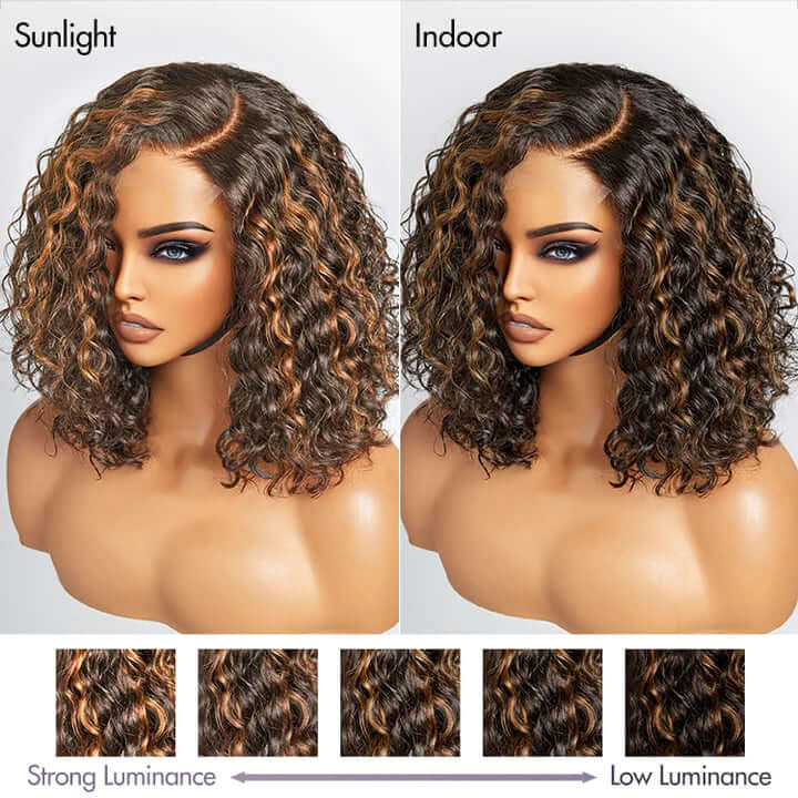effortless water wave short bob wigs for a fresh everyday look