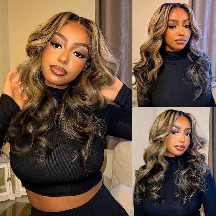 qvr wigs balayage 13x4 lace frontal straight for stylish black queens