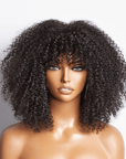 voluminous human hair bob wigs with soft curly texture