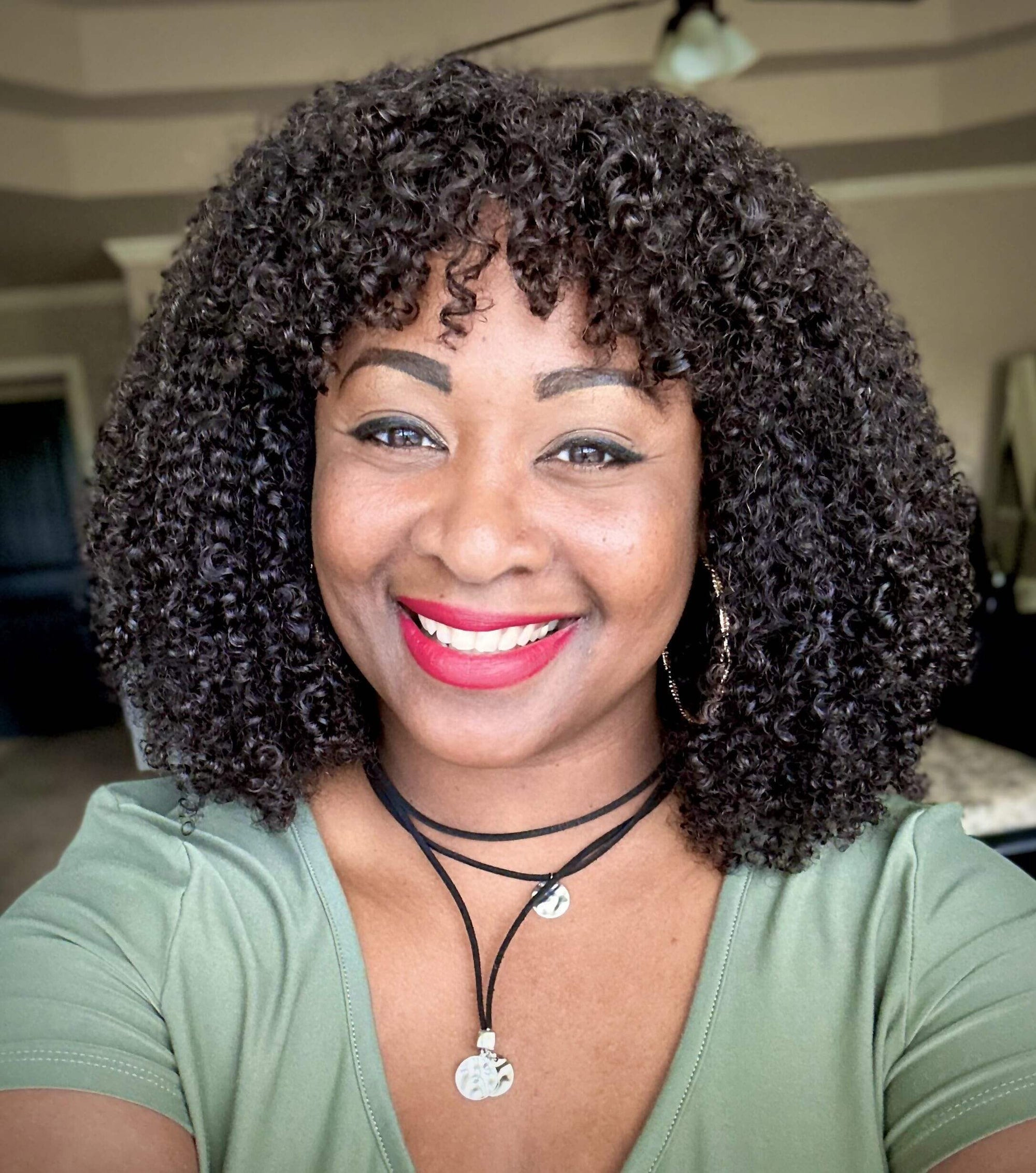 natural look bob wigs with light lace and fluffy curls