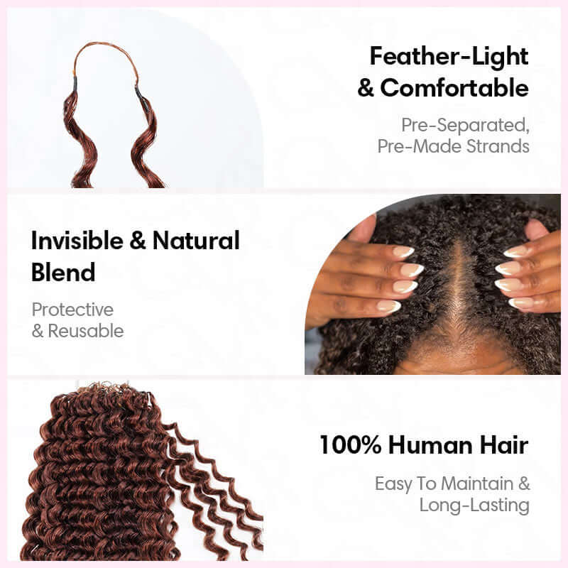 qvr hair crochet braids, natural, untectetable, and reustable