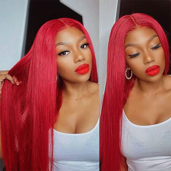 bold red human hair lace wigs for stylish black women