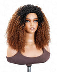QVR Glueless Half Wig 3 In 1 Kinky Curly Human Hair Protective Hairstyle