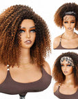 QVR Glueless Half Wig 3 In 1 Kinky Curly Human Hair Protective Hairstyle