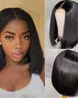 straight bob wigs, 13x4 lace frontal, 100% virgin Brazilian human hair bob wigs for stylish look