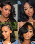 natural look human hair bob wigs for african american women