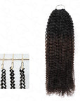 QVR Afro Kinky Curly Crochet Hair Machine Made Natural Black Feather Human Hair Extension