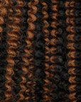 QVR Brown Highlight Feather Crochet Human Hair 