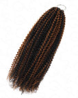 QVR Brown Highlight Feather Crochet Human Hair 