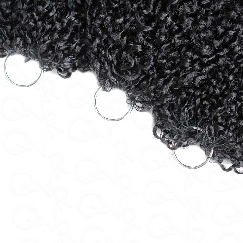 QVR Upgraded Tight Curly Feather Crochet Human Hair 3 Packs for Full Head Crochet Weave Hair Extensions