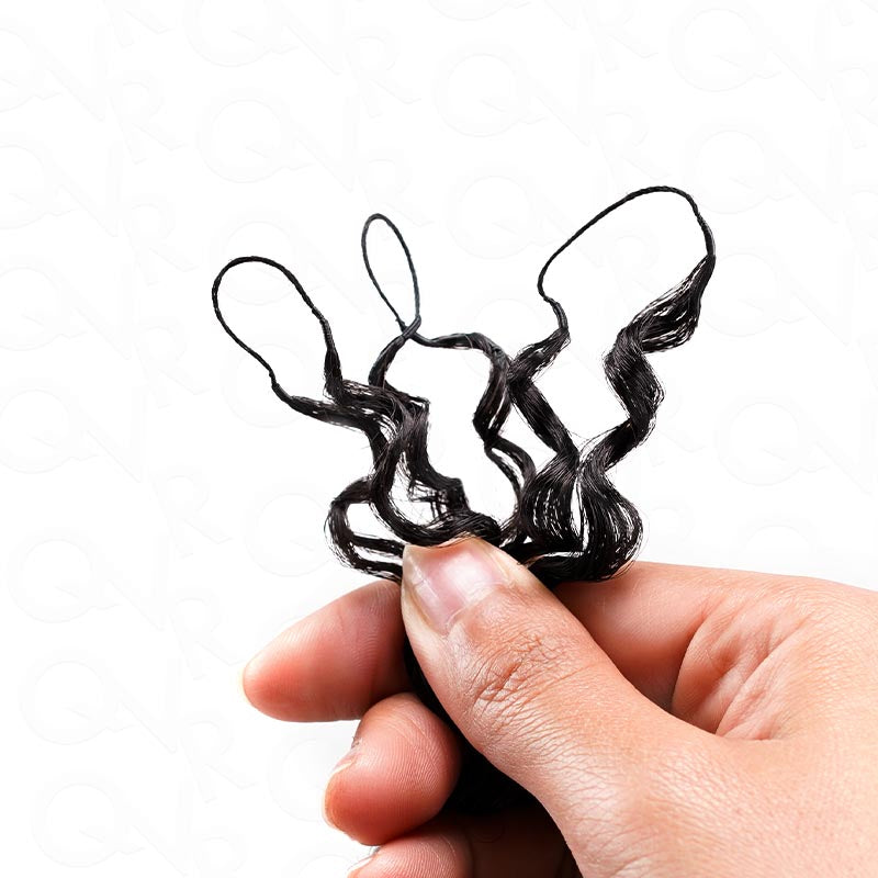 QVR Upgraded Tight Curly Feather Crochet Human Hair 3 Packs for Full Head Crochet Weave Hair Extensions