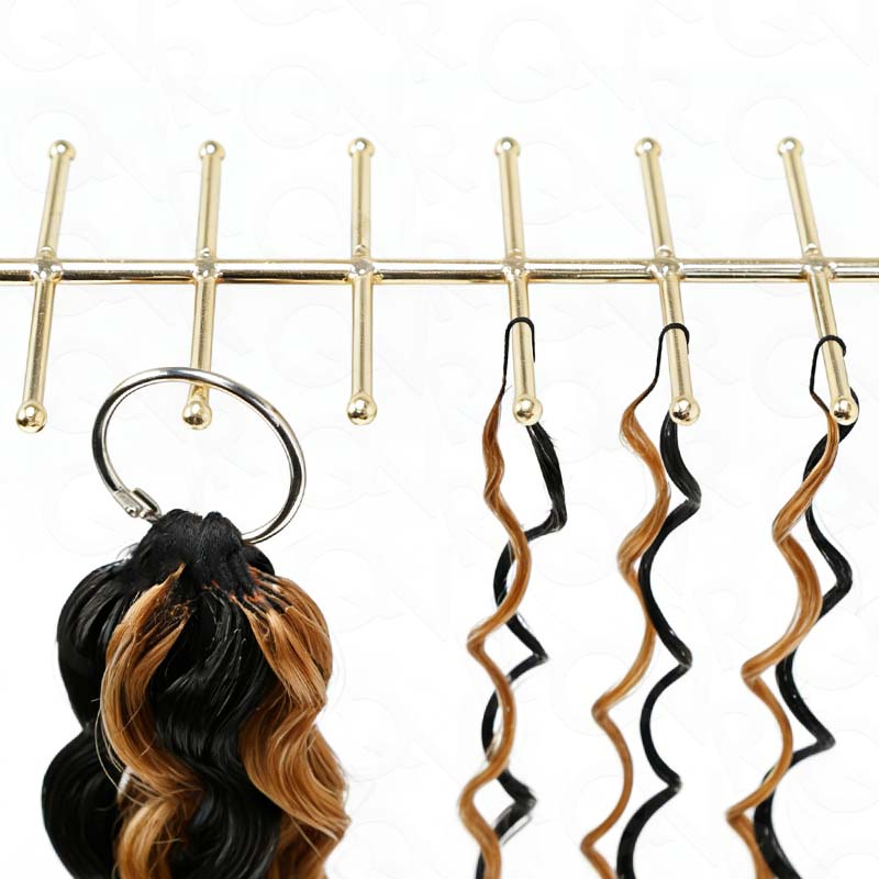 QVR Blonde Highlight Feather Crochet Human Hair 