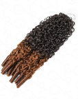 QVR Ombre Brown Feather Crochet Human Hair 