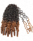 QVR Ombre Brown Feather Crochet Human Hair 