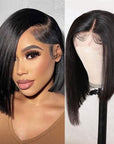 100% virgin Brazilian human hair short bob wigs, 13x4 lace frontal bob wigs for Black women
