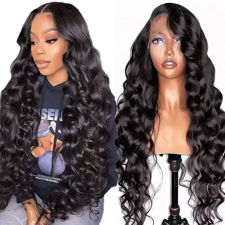 qvr hd lace wigs loose deep wave long human hair wig for black women