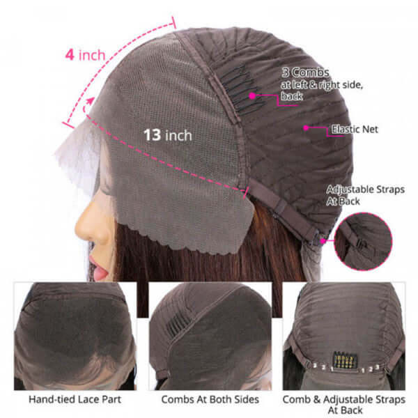 VIP Exclusive|Balayage Highlight Colored 13x4 Lace Frontal Wigs Body Wave/Straight