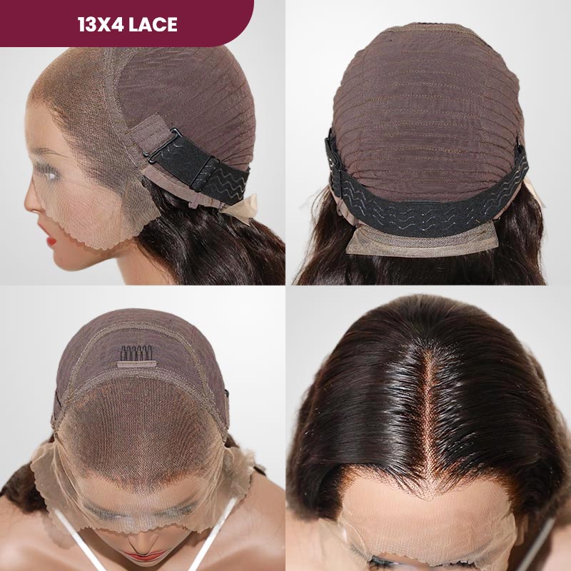 QVR Pre-plucked Undetectable 13x4/4x4/13x6 Transparent Lace Frontal Wig Kinky Curly Human Hair Wig