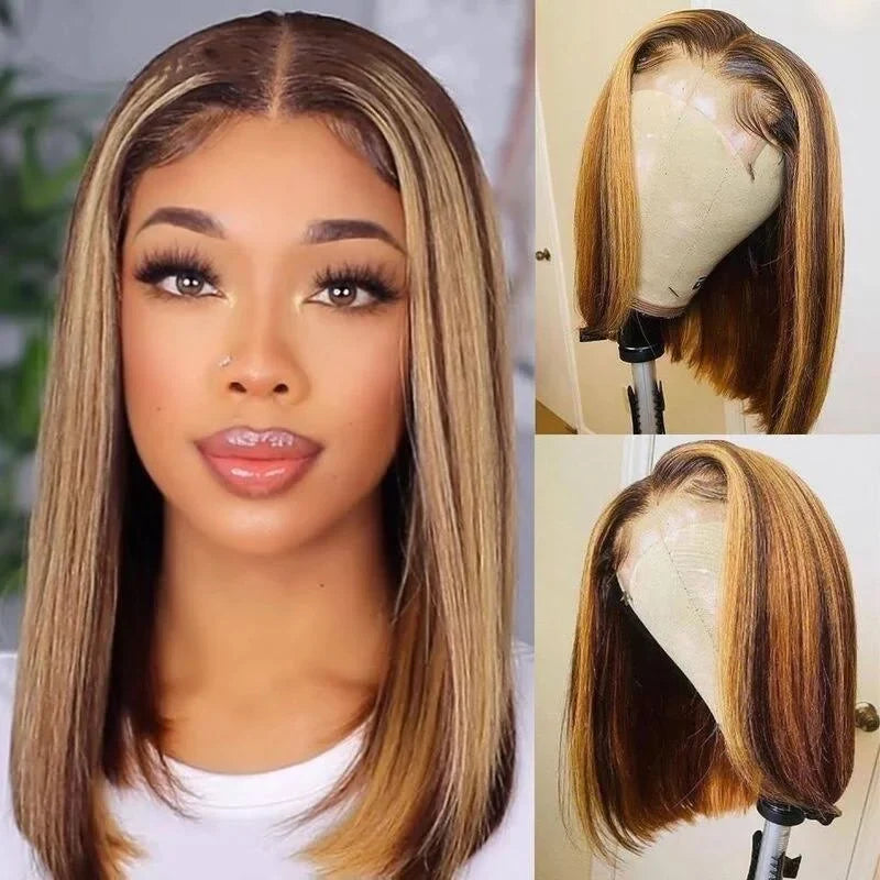 trendy straight bob wigs with lace closure
