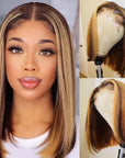 trendy straight bob wigs with lace closure