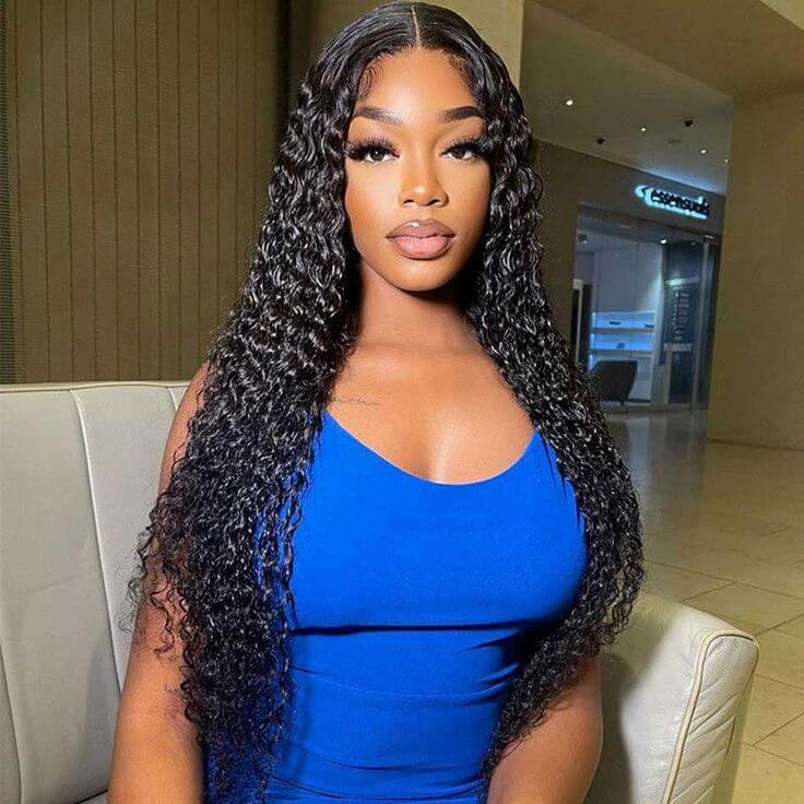 qvr human hair wigs with lace front, perfect curls and scalp look
