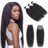 qvr 15a grade silky straight virgin human hair bundles with 4x4 lace closure uprocessed virgin hair weave