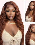 glueless wigs reddish brown color for black women