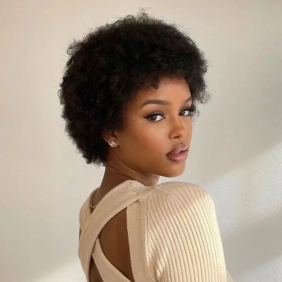 natural afro pixie cut wigs for black women with attitude