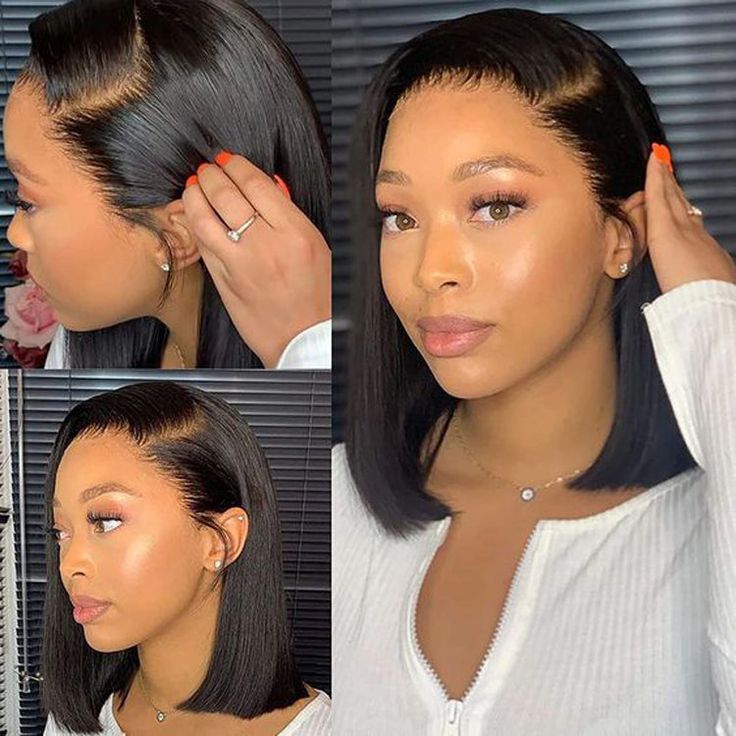 glueless straight bob wigs human hair for black girls