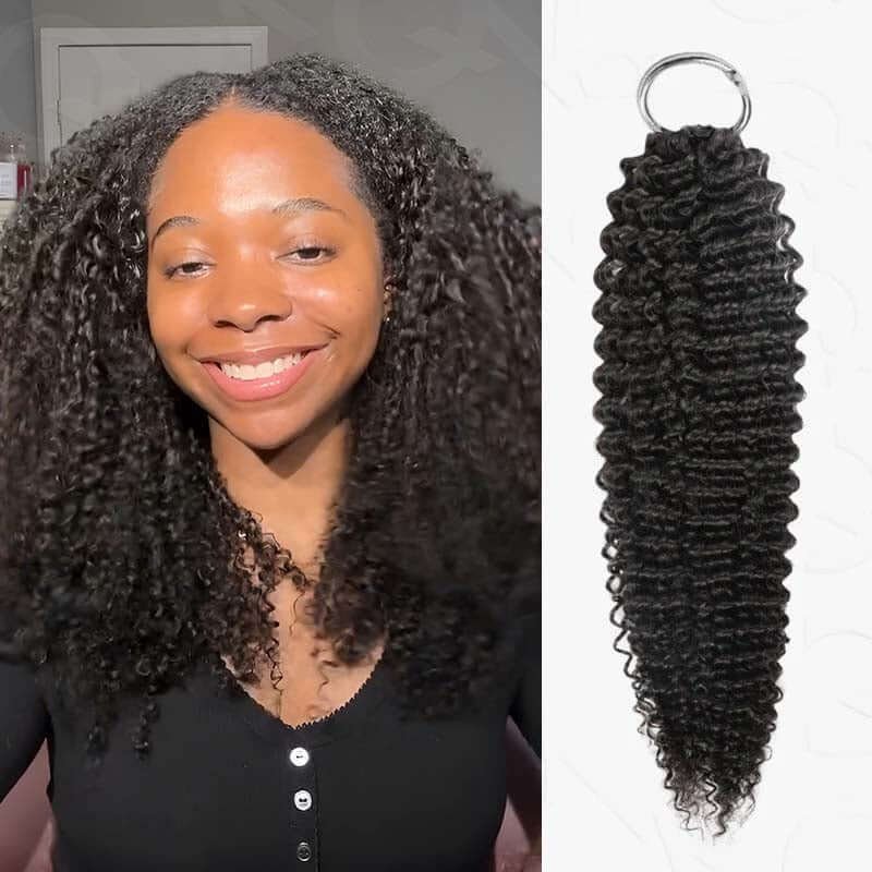 soft natural black small kinky curly machine made crochet braiding hair