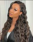 qvr wigs highlight gold sand 13x4 lace frontal body wave