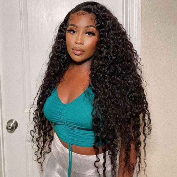 long water wave qvr wigs with soft baby hair for black queens