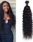 qvr jerry curly natural black human hair weave 1 bundle