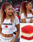 Canada Flag Colored Kinky Braids Human Hair Pack
