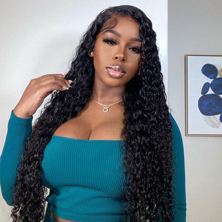 qvr wigs deep wave lace front, perfect for black women’s everyday slay