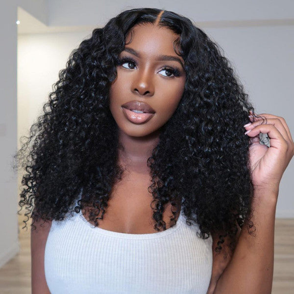 defined kinky curly wear and go glueless wig for effortless styling