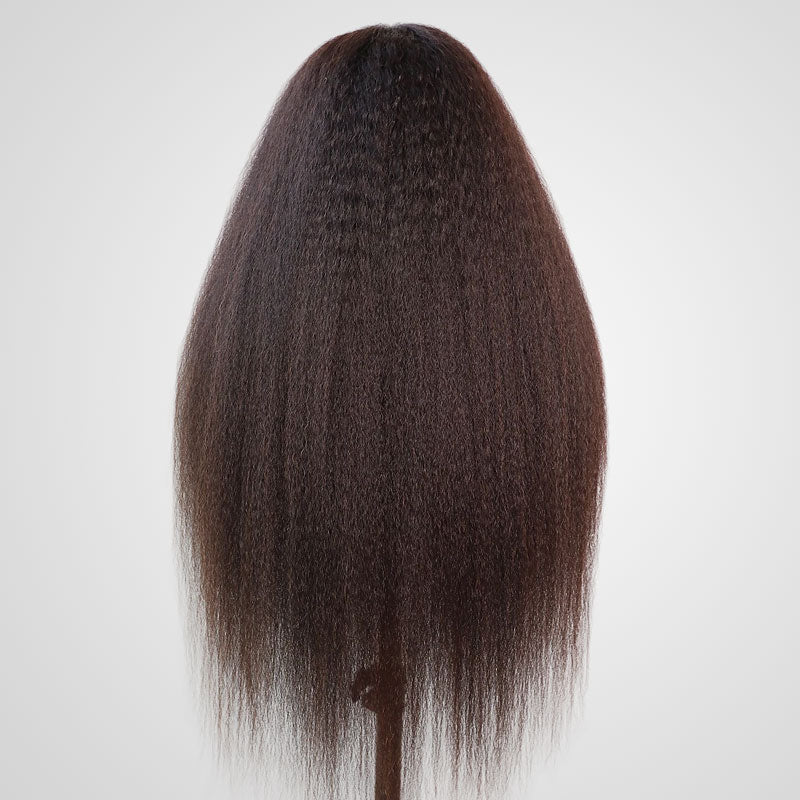 sleek and natural qvr wigs with yaki hair