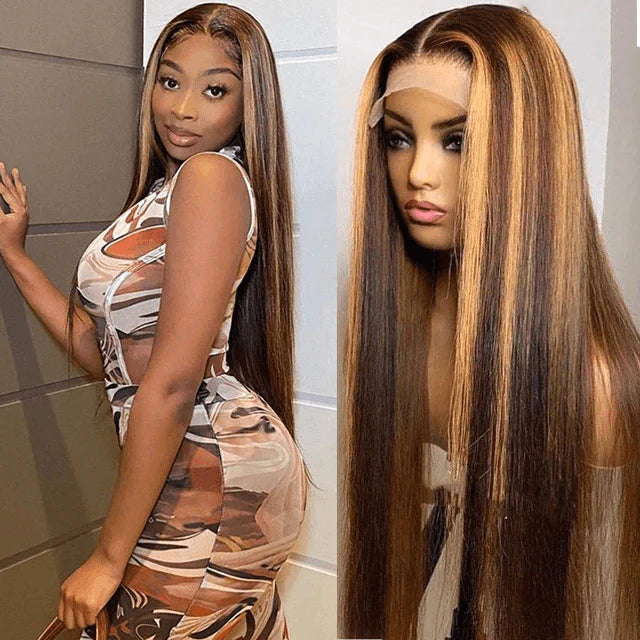 qvr wigs straight piano color for black women