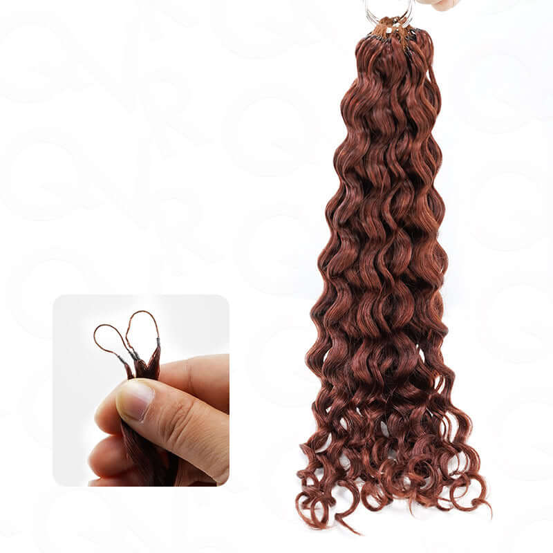 qvr hair reddish brown water wave crochet braids human hair crochet hair