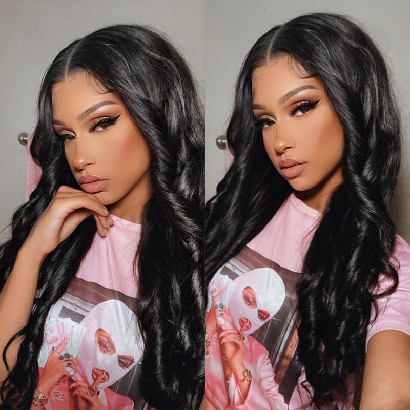 qvr human hair lace wigs, loose deep wave style