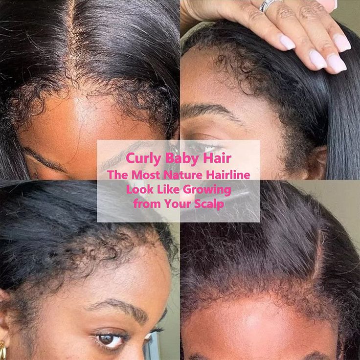 QVR Curly Edge Human Hair Wigs Straight 13x4/13x6 Lace Frontal Wigs With Kinky Edges Baby Hair