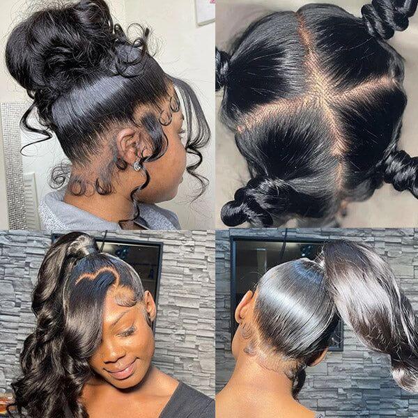 qvr wigs brazilian body wave with knotless full lace style