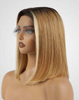 qvr wigs t lace bob wig with ombre 4/27/613 for confident style