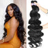 qvr loose body wave natural black brazilian human hair bundles