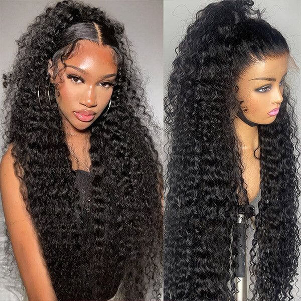 qvr human hair lace wigs with full volume and soft waves