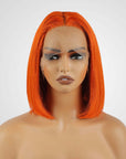 human hair wigs straight orange bob for confident black beauty